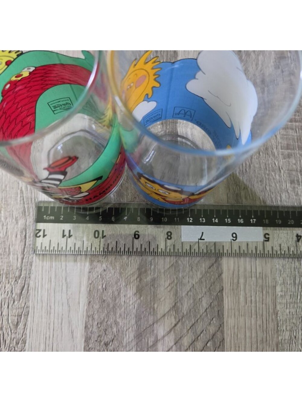 McDonald's Vintage 1980s Hamburglar Birdie Glass Set Retro Fast Food Drinkware - Picture 9 of 12